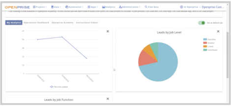 Image of analytics dashboard showing data enrichment charts.