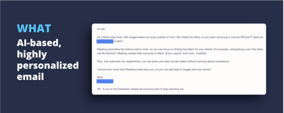 Image of Rippling's AI-based email