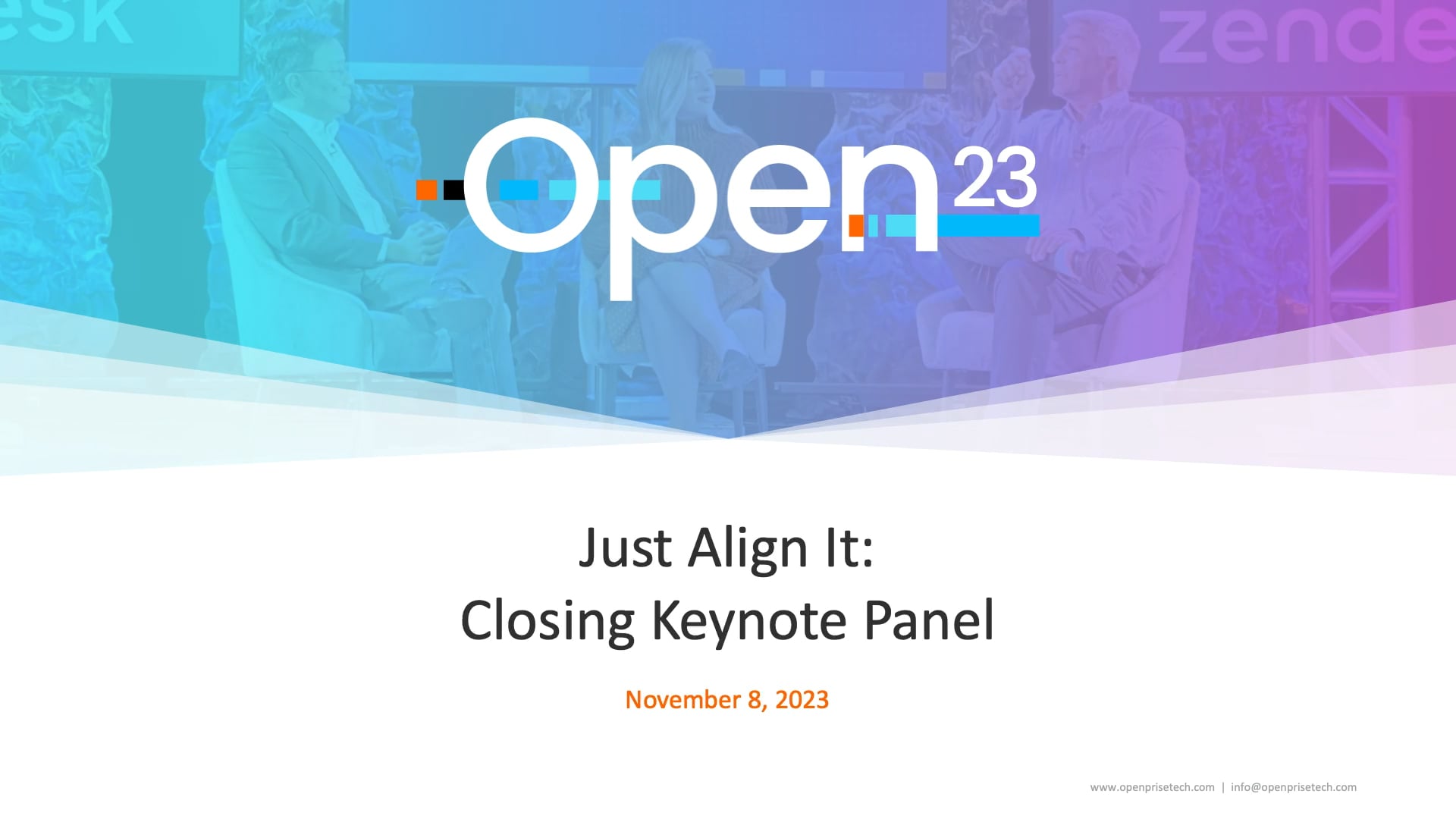 Just Align it- Closing Keynote Panel