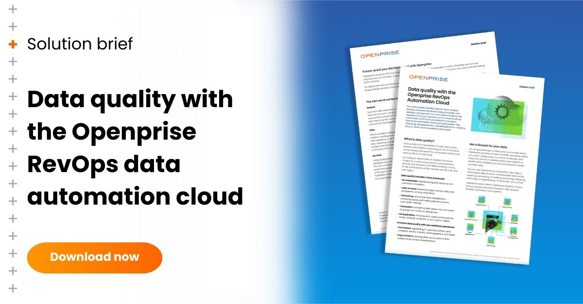 Data quality with the Openprise RevOps data automation cloud