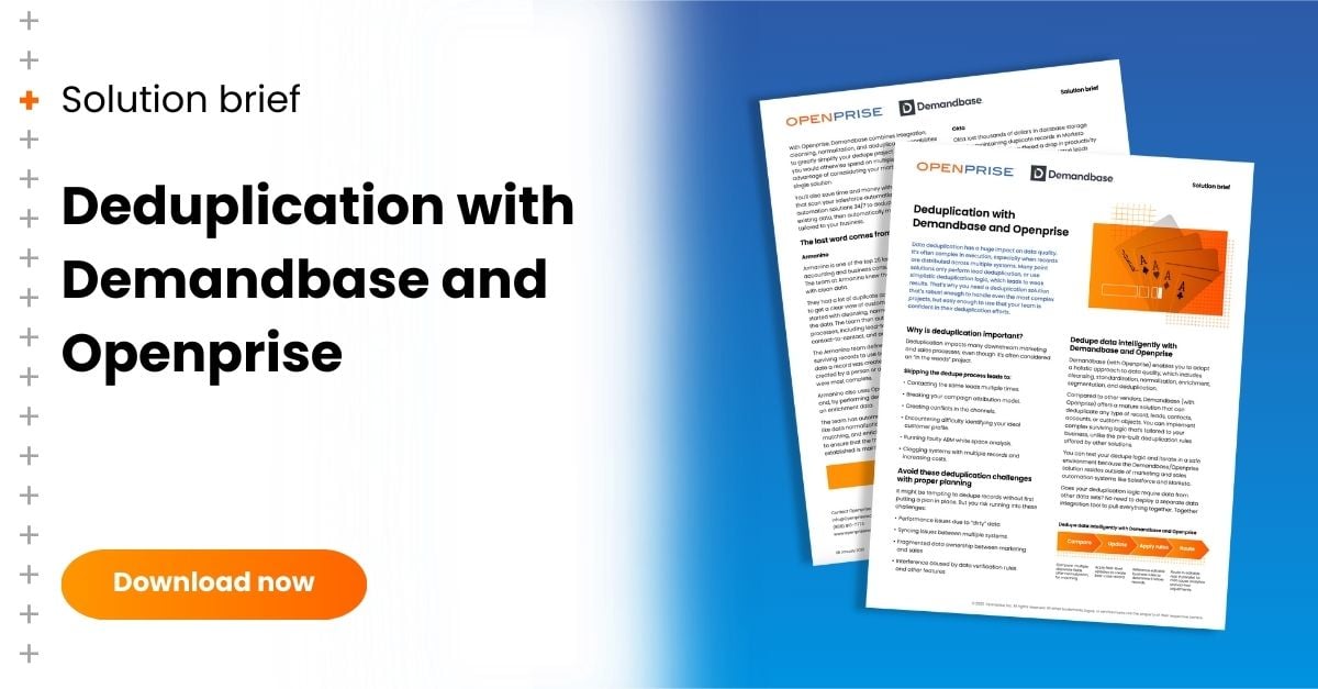 Deduplication with the Openprise RevOps Data Automation Cloud