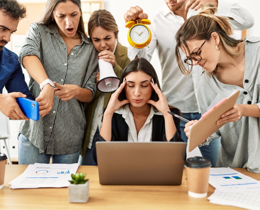 A RevOps person looks stressed as they struggle to align on the data quality definition.